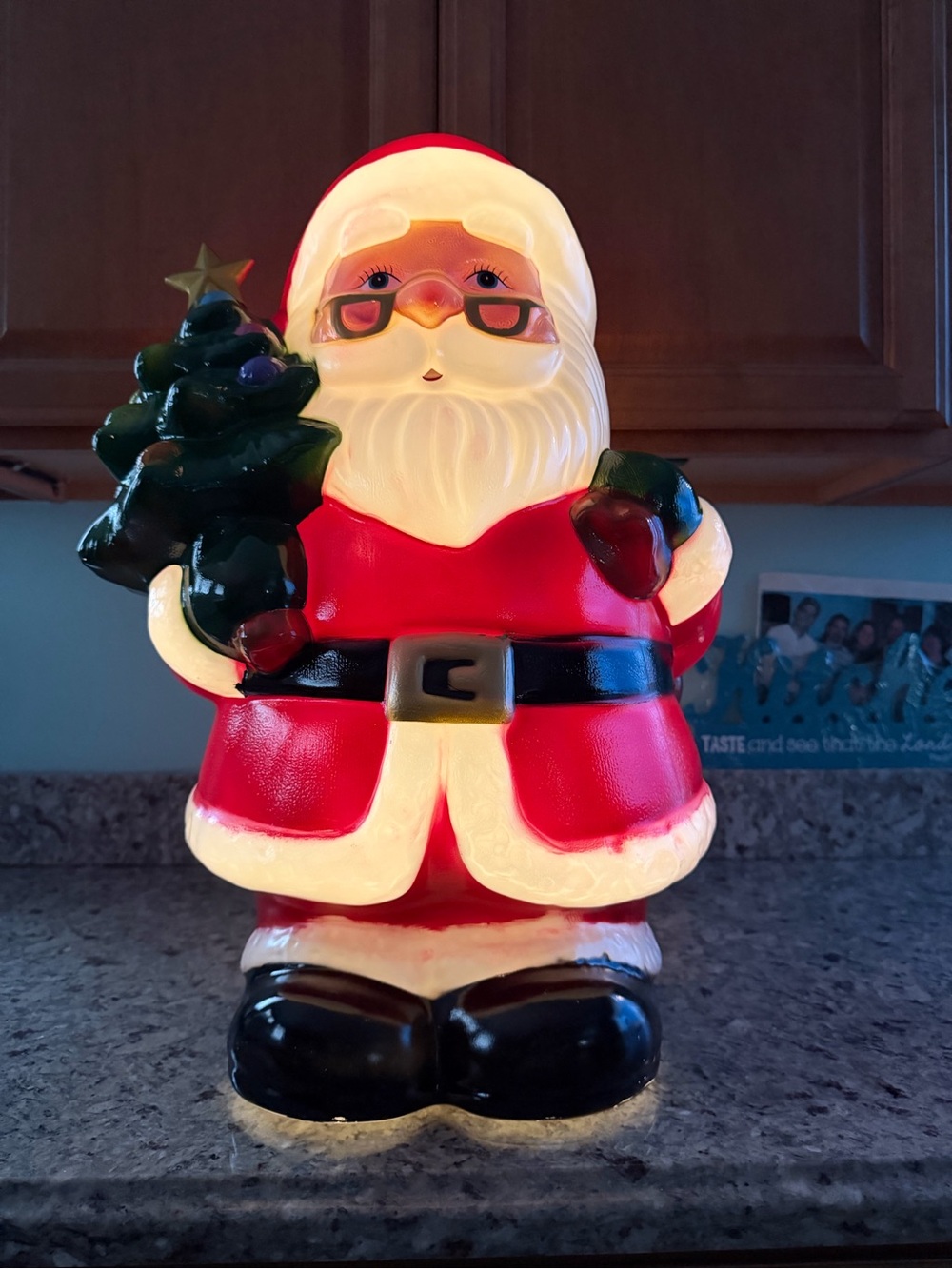 Blow Mold Light Up Santa 32”